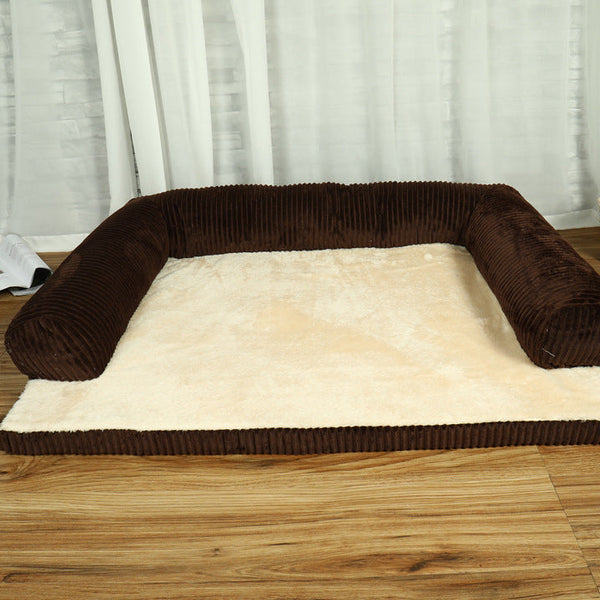 Cuccia divano per cani in corduroy