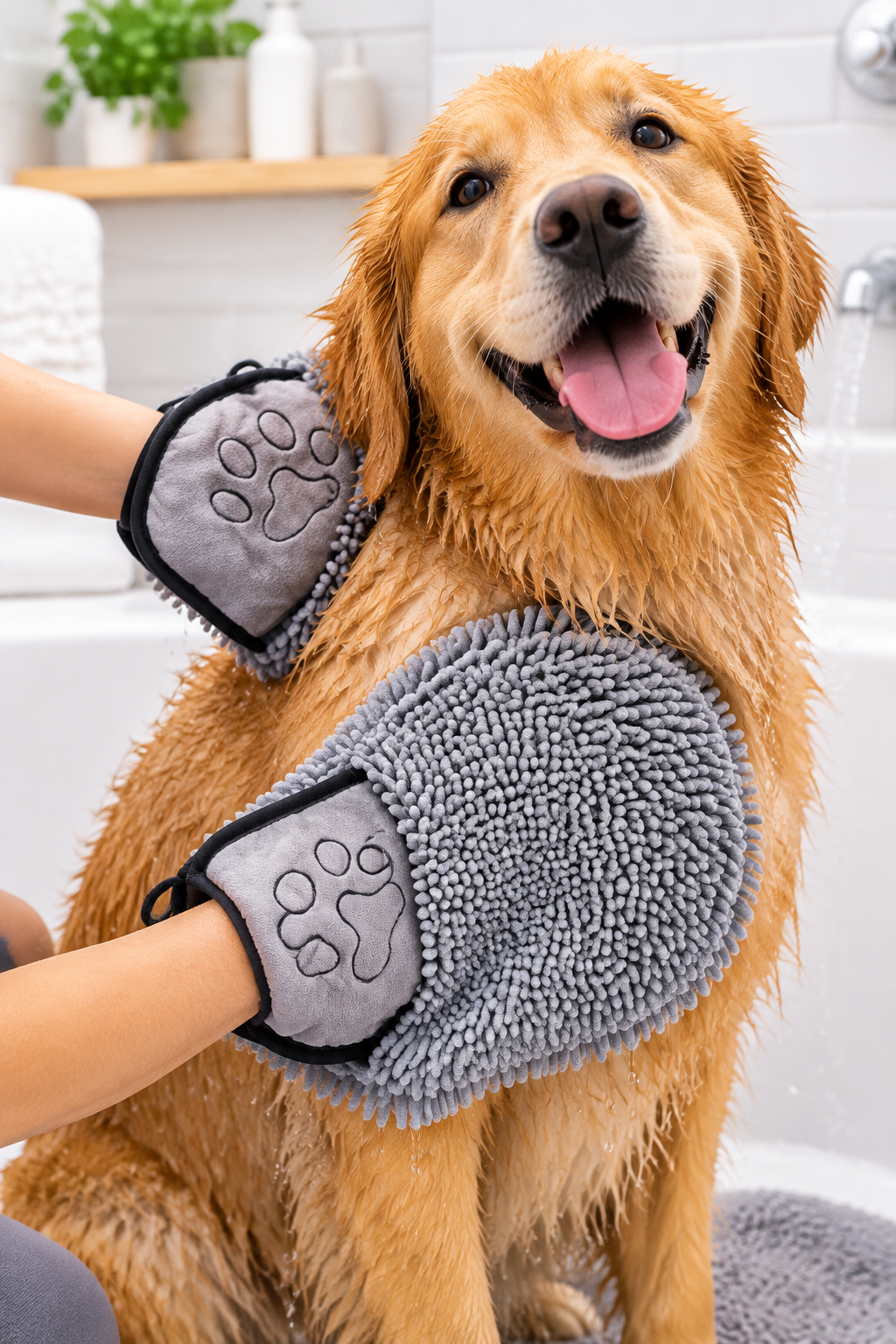 Guanto chenille – asciugatura cane